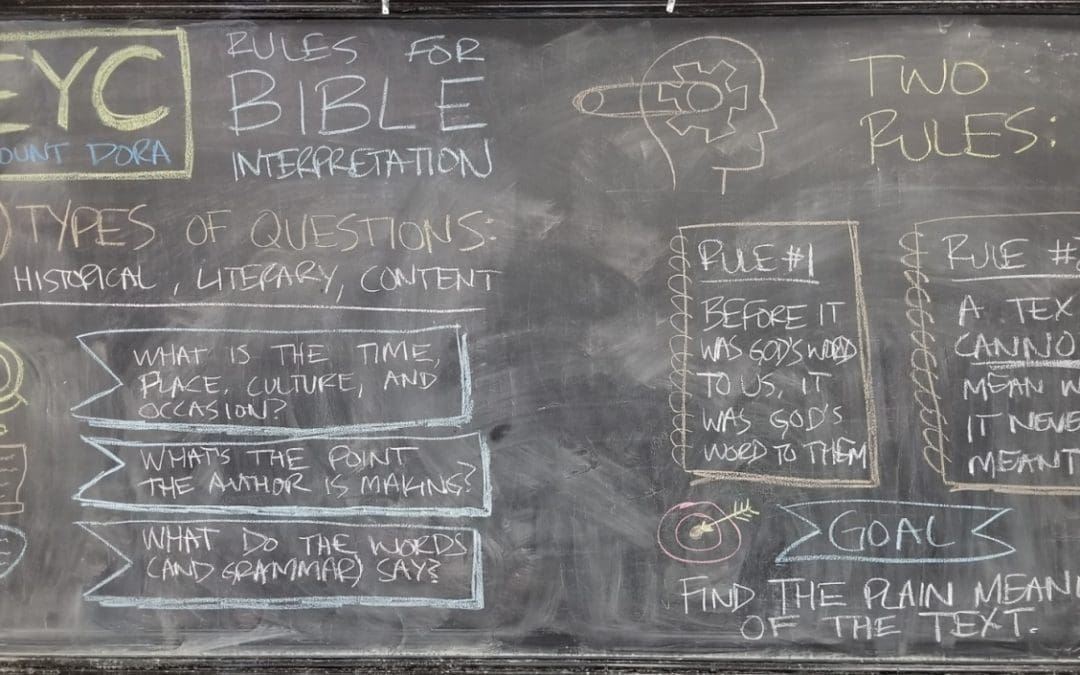 rules for bible interpretation (youth ministry lessons)