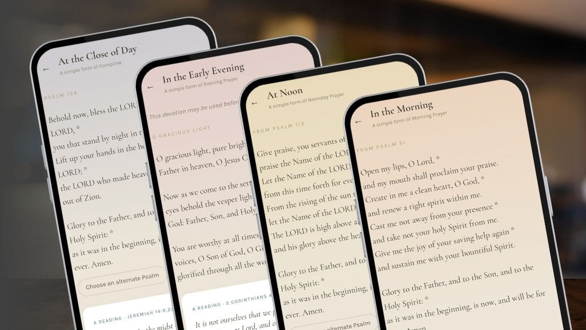 praying the hours, four daily prayers