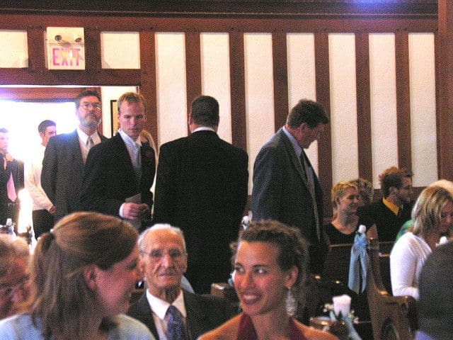 church congregation being seated